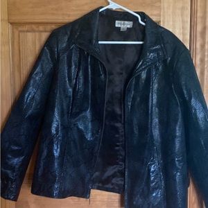 Black leather jacket